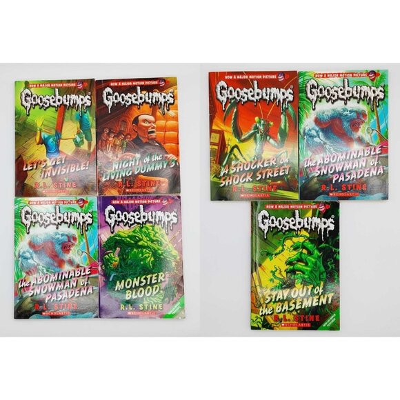 Lot of 7 RL Stine Goosebumps Chapter Books Novels Teen Adolescence Scholastic - Picture 1 of 5
